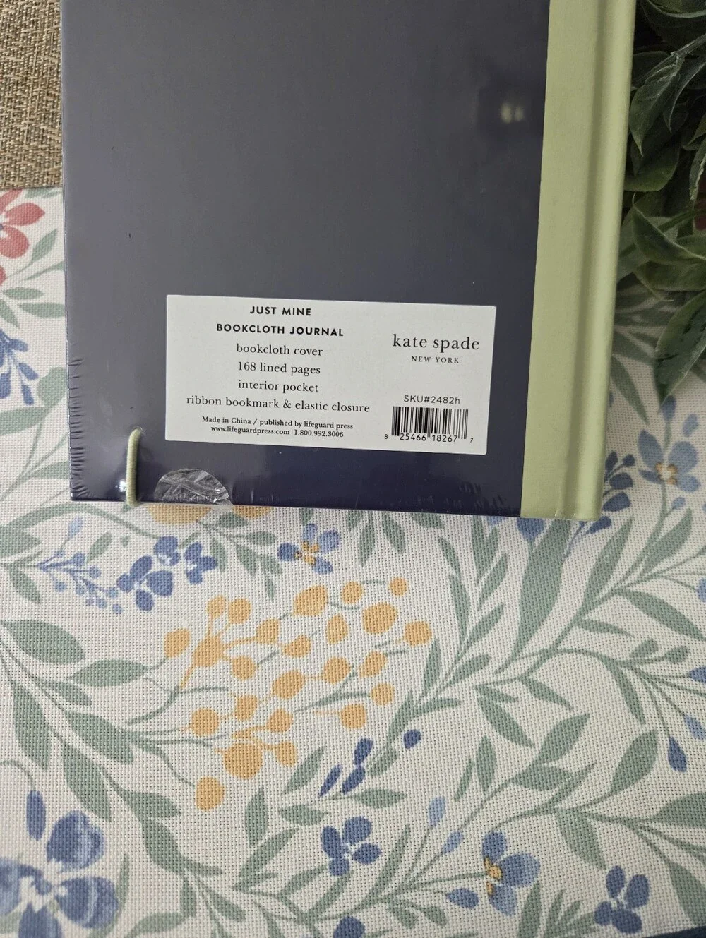 kate spade Navy and Mint Hardcover Initial 